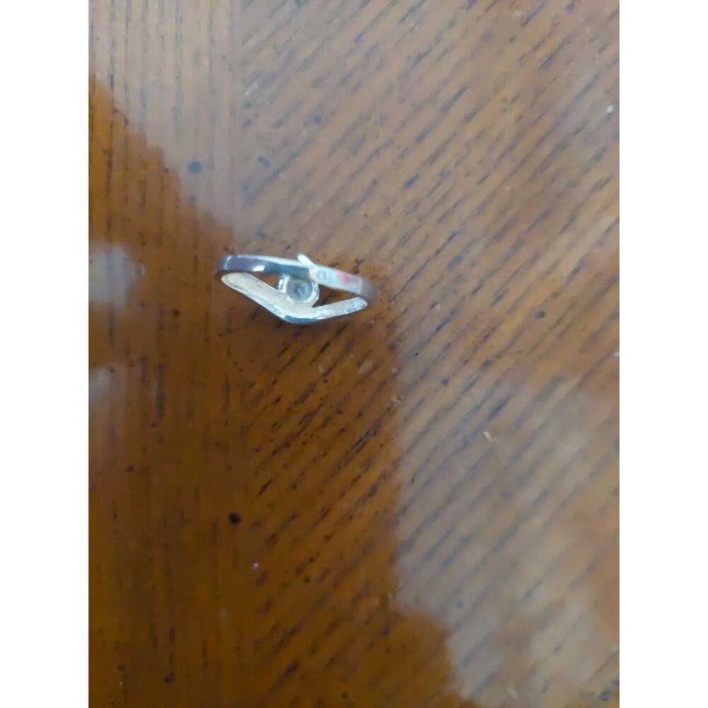 STERLING SILVER Cubic Zirconia RING Sz7.5 - Picture 5 of 6